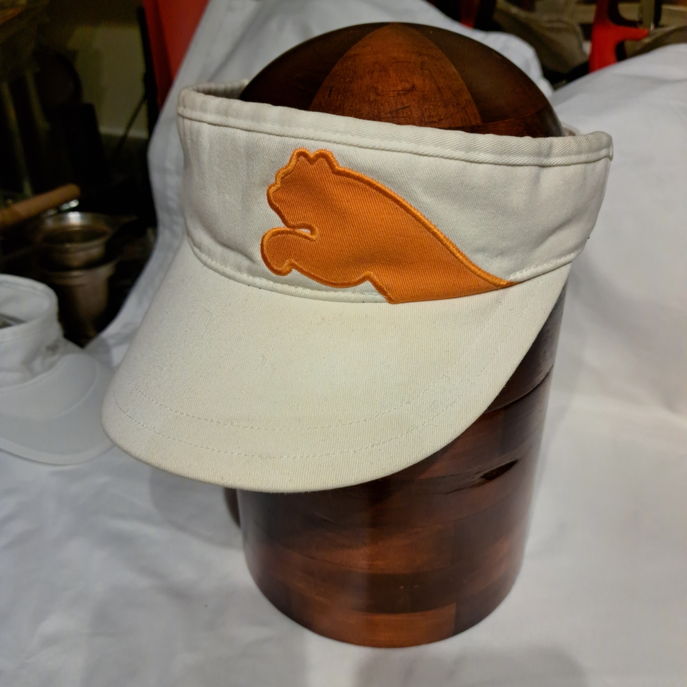 Puma White Visor with Black Logo
